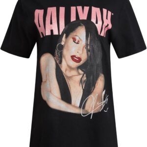 Aaliyah Womens T Shirts - Soft Lightweight Crewneck Graphic Tees Concert Tshirts - Y2k Shirts for Women (Sizes: S-XL)