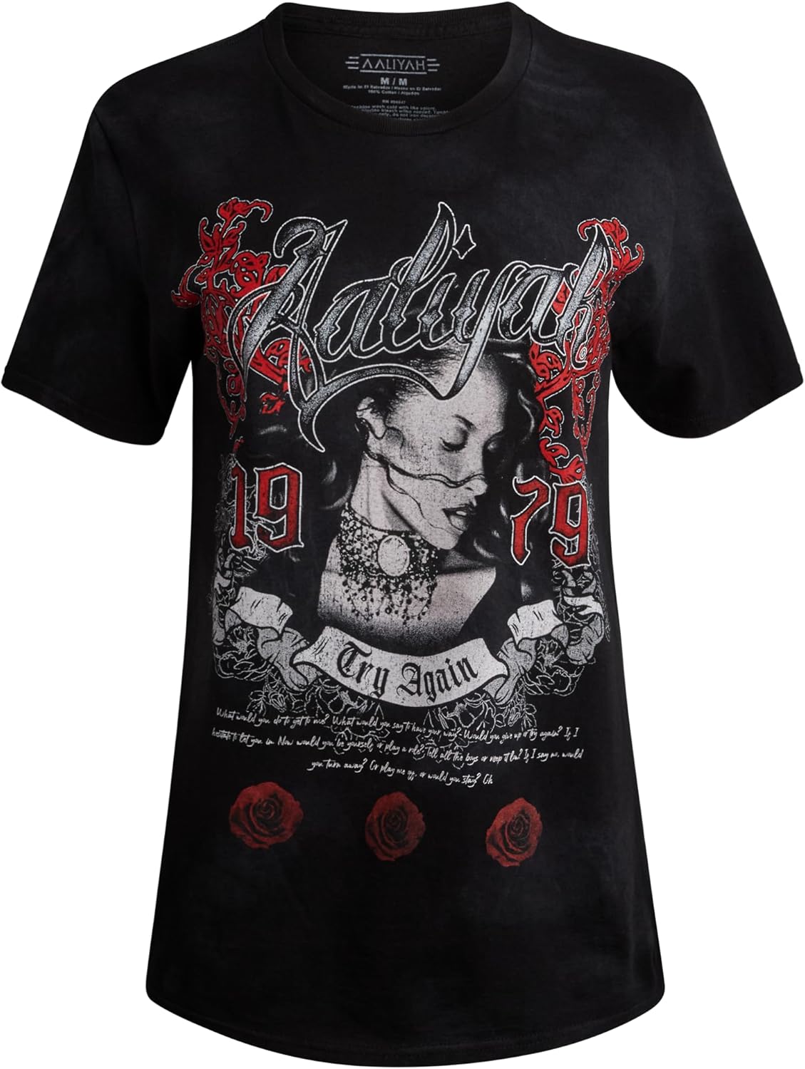 Aaliyah Womens T Shirts - Soft Lightweight Crewneck Graphic Tees Concert Tshirts - Y2k Shirts for Women (Sizes: S-XL) - Image 8