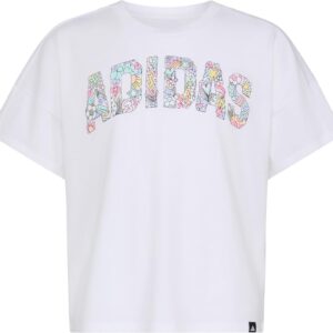 adidas Girls' Short Sleeve Drop Shoulder Graphic Tee Shirt