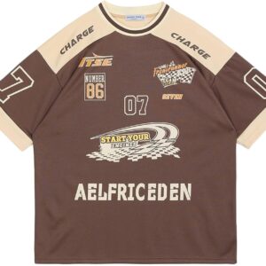 Aelfric Eden 90s Oversized T Shirts Unisex Grahpic Jersey Printed Casual Tees Streetwear Vintage Summer Top Tshirt