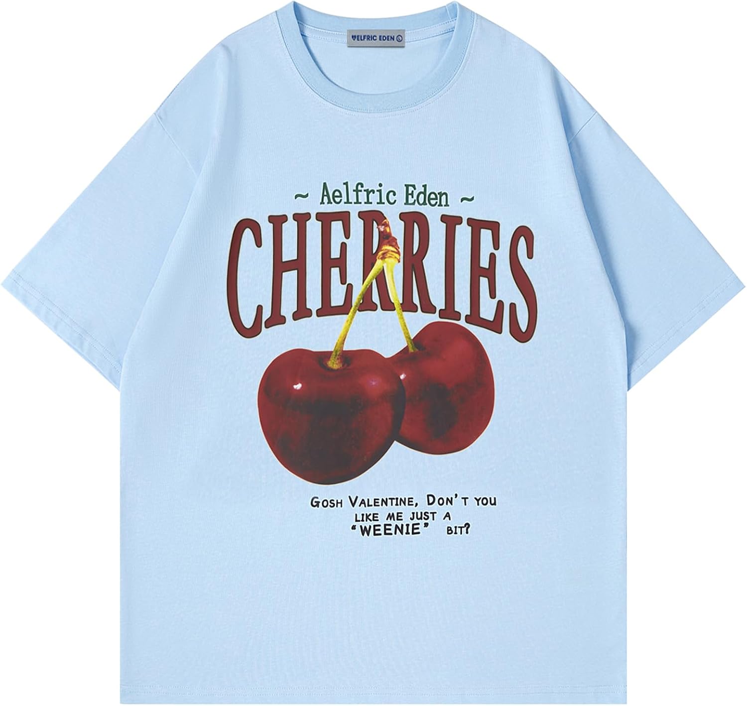 Aelfric Eden Oversized Graphic Tees Unisex Cherries Print T Shirts Casual Summer Short Sleeve Top Cotton Cute Tee Shirt - Image 9