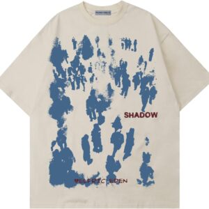 Aelfric Eden Oversized Graphic Tees Unisex Graffiti Print Shirts Inkjet Tee Top