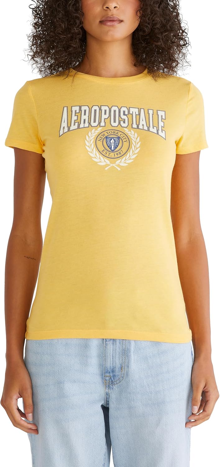 AEROPOSTALE Women's Aero Ss Graphic Tee-Collegiate - Image 12