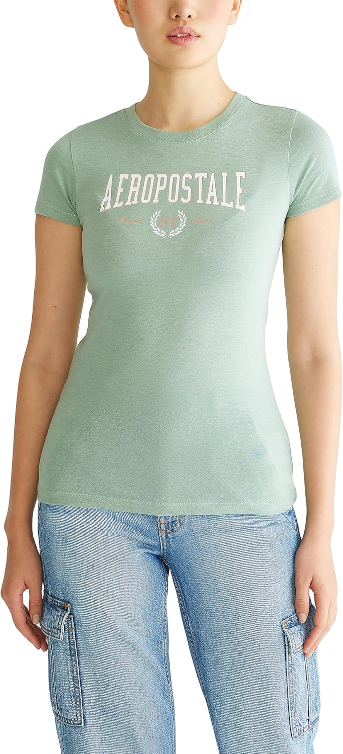 AEROPOSTALE Women's Aero Ss Graphic Tee-Collegiate - Image 10