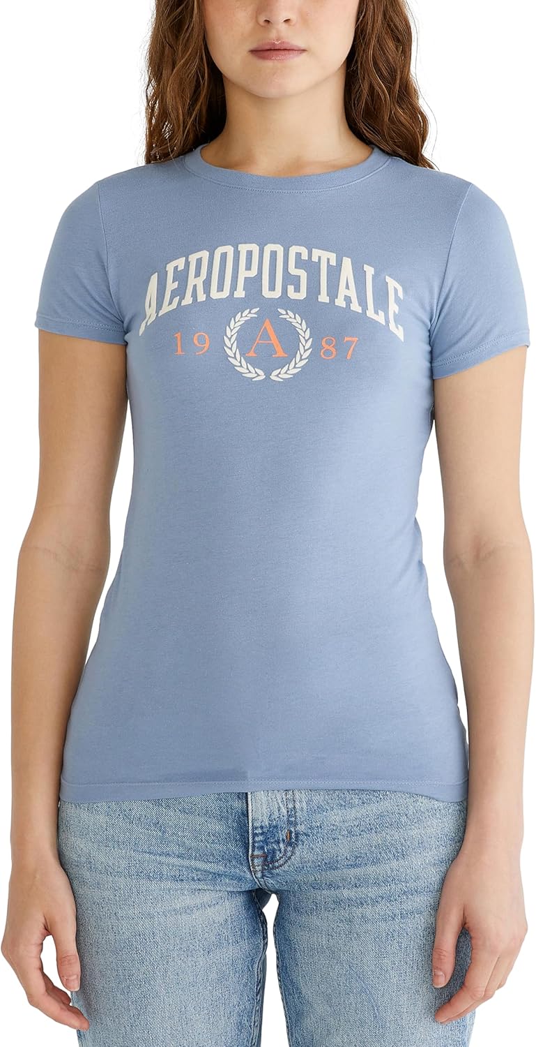 AEROPOSTALE Women's Aero Ss Graphic Tee-Collegiate - Image 6