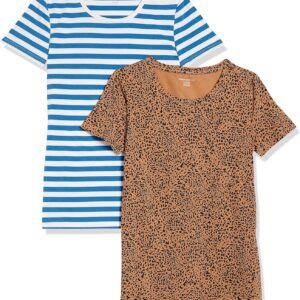 Amazon Essentials Women's Regular-Fit Short-Sleeve Crewneck T-Shirt, Multipacks