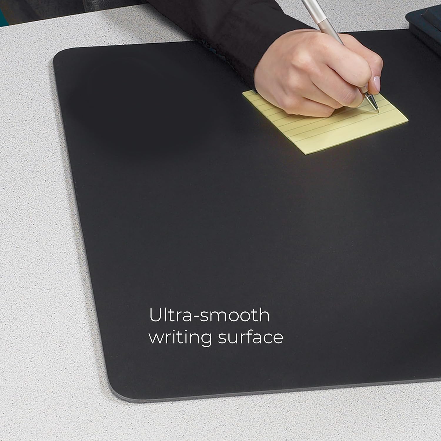 Artistic Desk Pad, Desk Protector Mat, Keyboard and Mouse Pad, Work from Home Essential, X Large, Black - Image 3