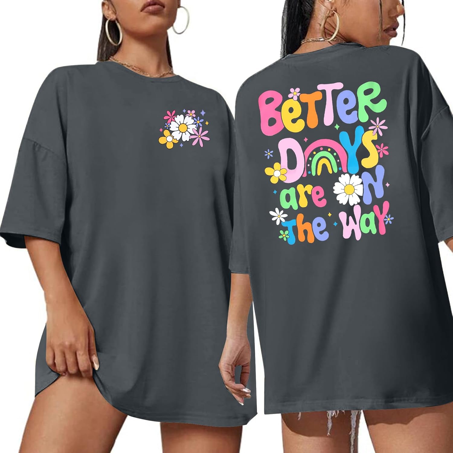 ASTANFY Oversized Tshirts for Women: Deserve Day Shirt Funny Skeleton Shirts Casual Oversized Graphic Tees Tops - Image 9