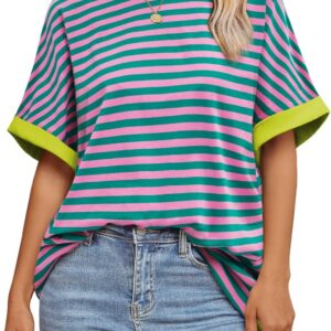 ATHMILE Womens Oversized T Shirts Summer Tops Spring Casual Loose Fit Workout Short Sleeve 2025 Beach Vacation