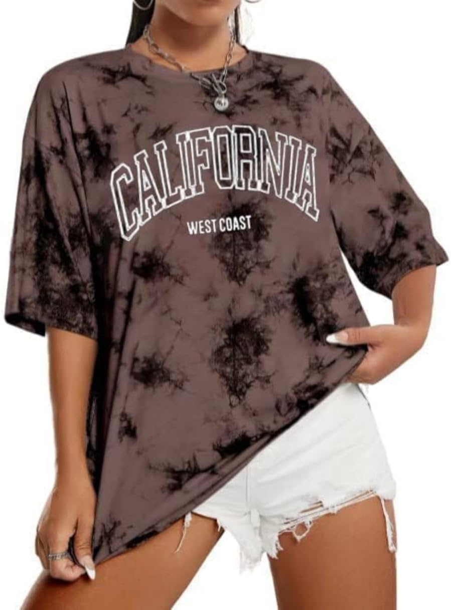 Avanova Women Graphic Letter Print Oversized T Shirt Short Sleeve Casual Summer Loose Fit Tee Top - Image 8