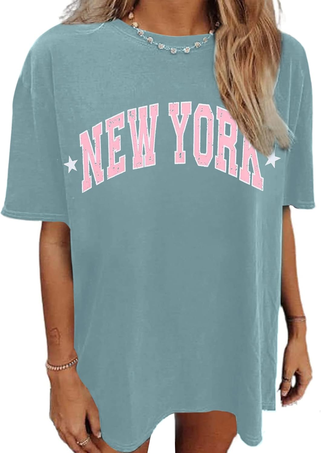 Avanova Women Graphic Letter Print Oversized T Shirt Short Sleeve Casual Summer Loose Fit Tee Top - Image 12