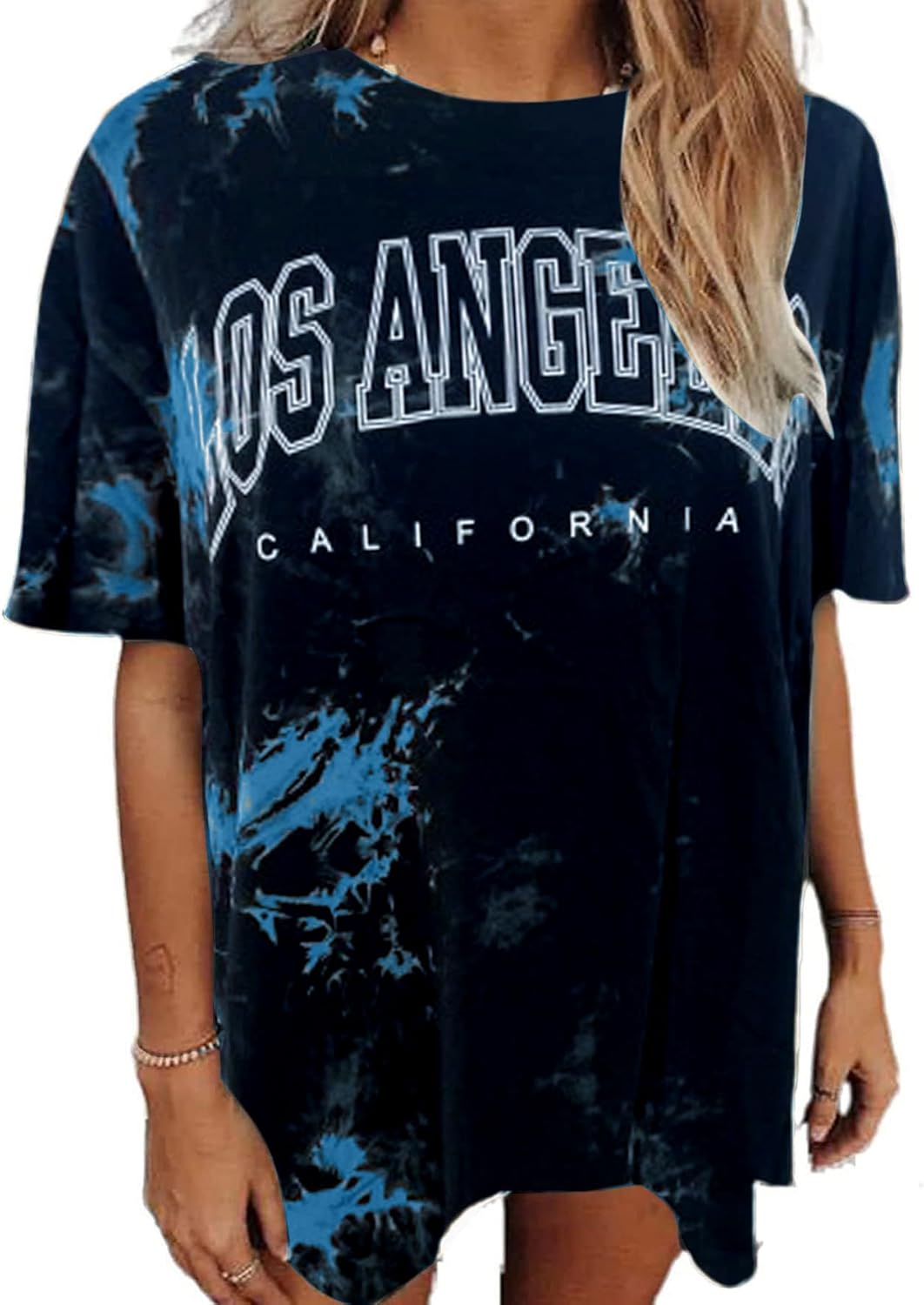 Avanova Women Graphic Letter Print Oversized T Shirt Short Sleeve Casual Summer Loose Fit Tee Top - Image 24