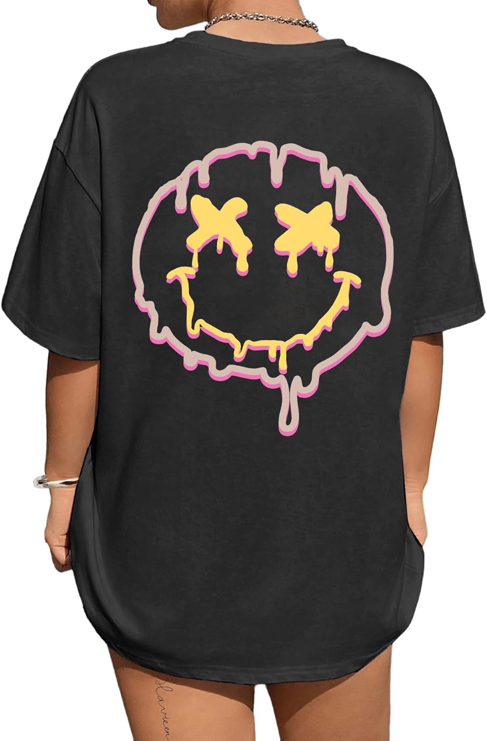 Avanova Women Graphic Letter Print Oversized T Shirt Short Sleeve Casual Summer Loose Fit Tee Top - Image 6