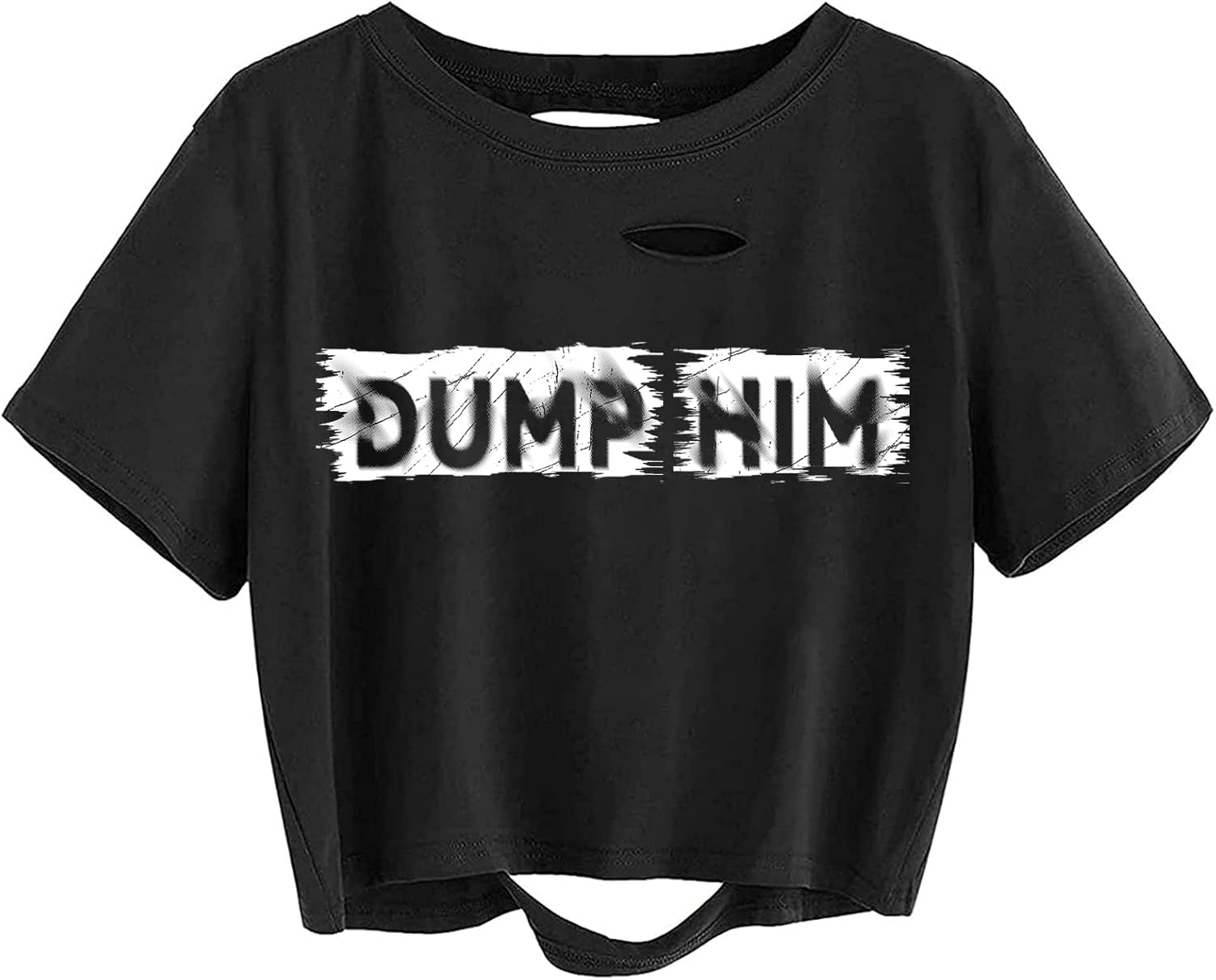 Avanova Women Los Angeles Graphic Distressed Oversized Crop Top Short Sleeve Ripped Boxy Loose Tee Shirt - Image 6