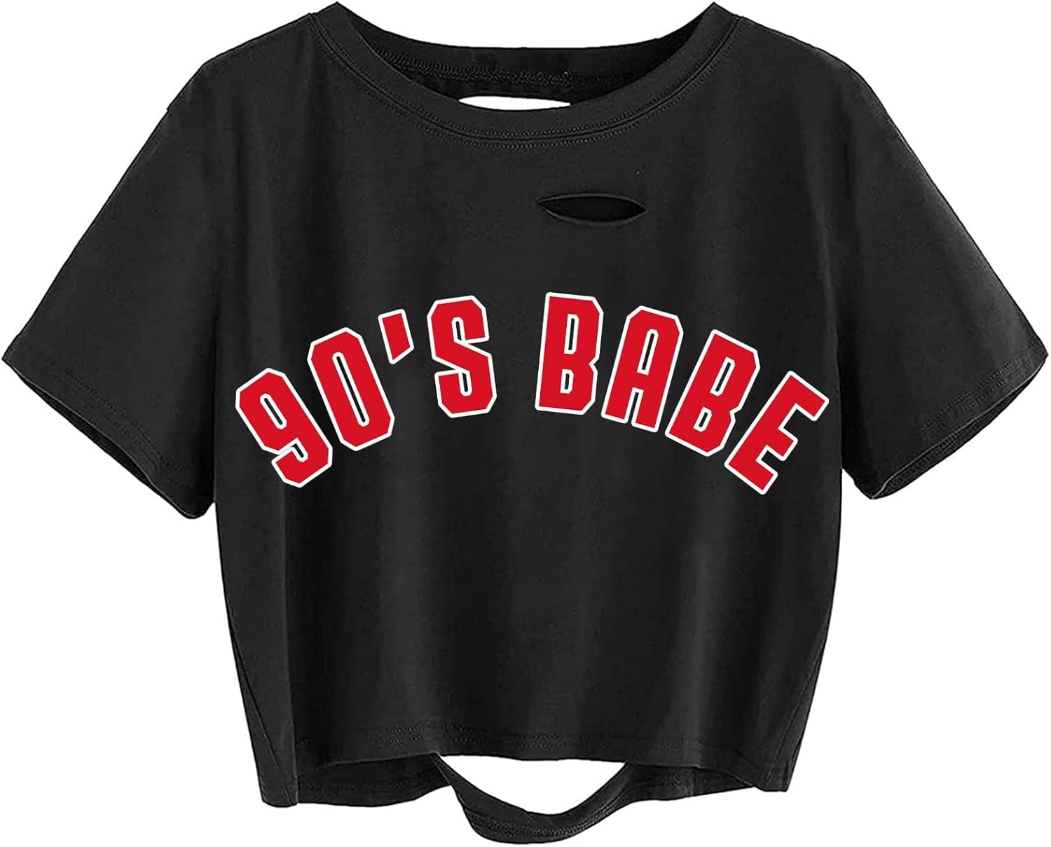 Avanova Women Los Angeles Graphic Distressed Oversized Crop Top Short Sleeve Ripped Boxy Loose Tee Shirt - Image 8