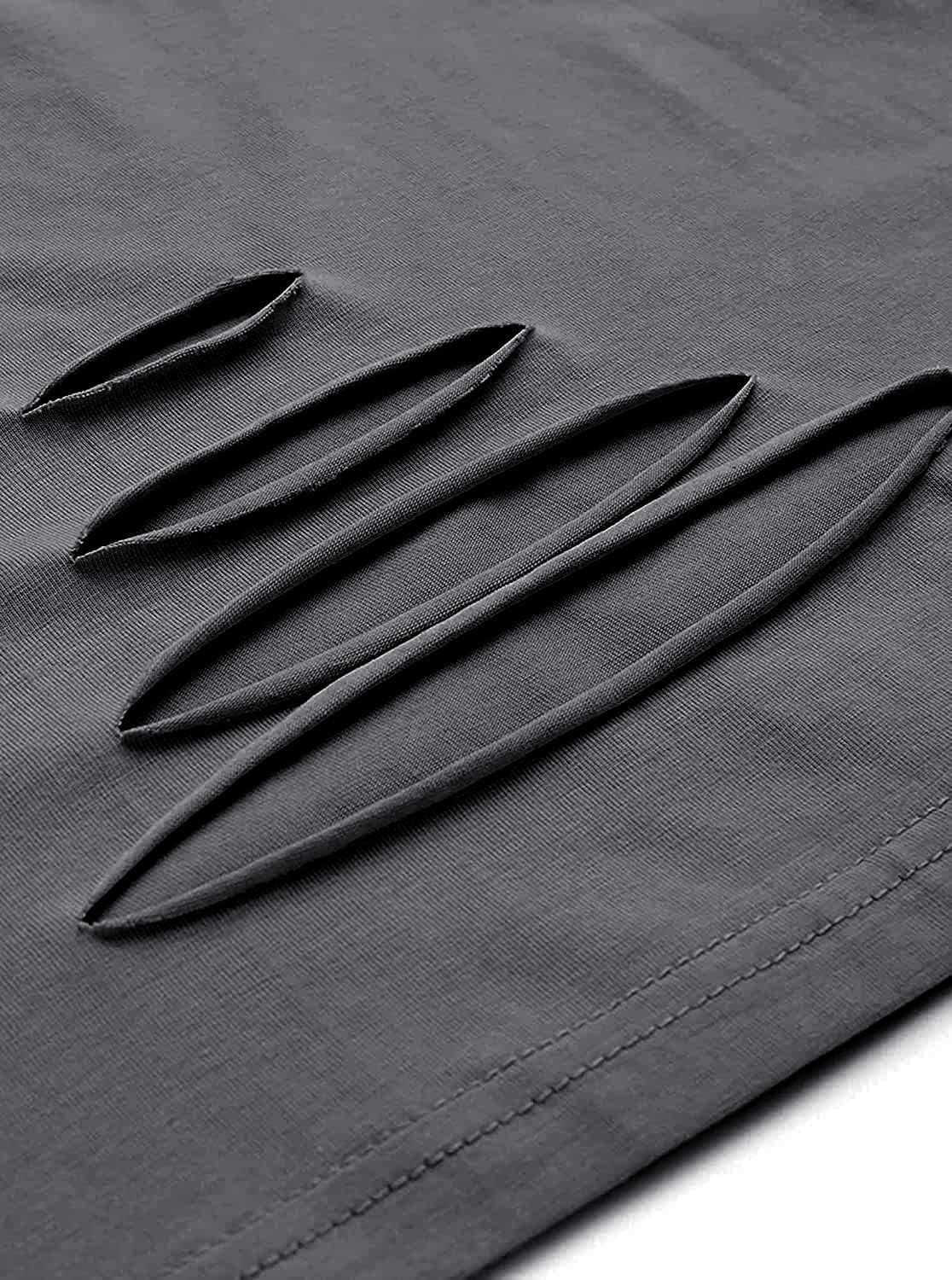 Avanova Women Los Angeles Graphic Distressed Oversized Crop Top Short Sleeve Ripped Boxy Loose Tee Shirt - Image 5