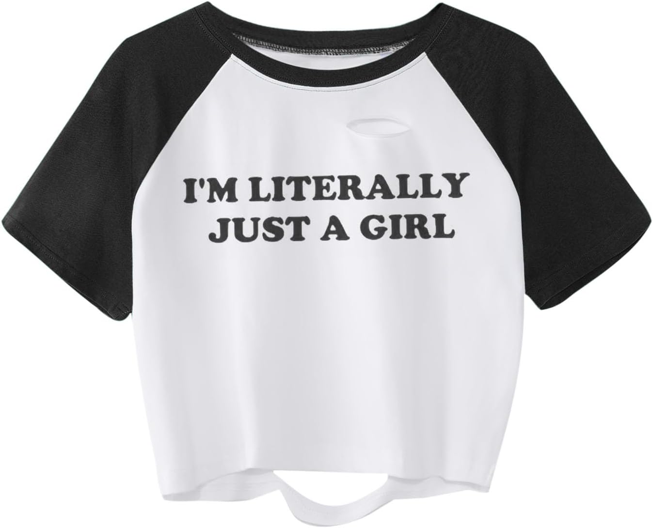 Avanova Women Skull Finger Graphic Distressed Tee Shirt Ripped Short Sleeve Crop Tops - Image 13