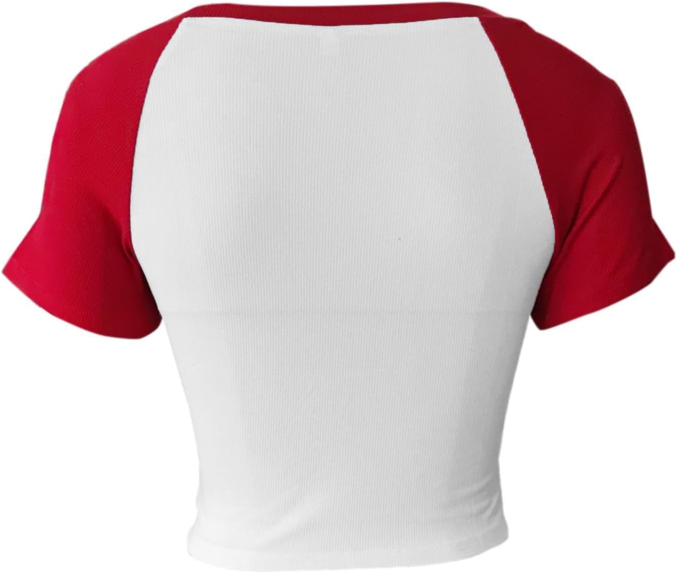 Avanova Women's Letter Print Tee Short Sleeve Round Neck Slim Fit Crop Top T Shirt - Image 3