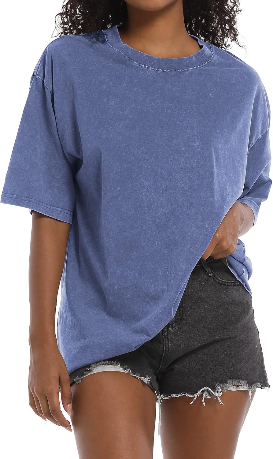 BINTEHGS Oversized Grunge Vintage t Shirts for Women Short Sleeve Cotton Casual Baggy Tees Teens Trendy Crew Neck Loose Tops - Image 29