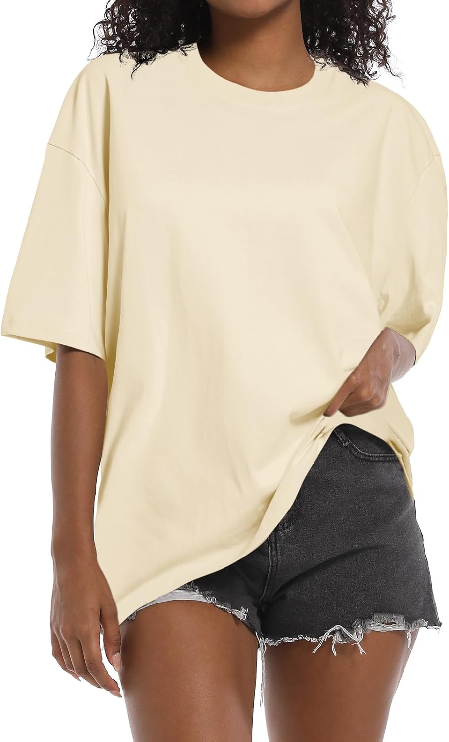 BINTEHGS Oversized Grunge Vintage t Shirts for Women Short Sleeve Cotton Casual Baggy Tees Teens Trendy Crew Neck Loose Tops - Image 37