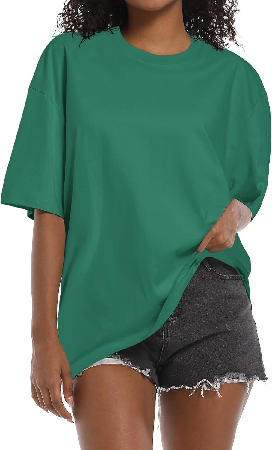 BINTEHGS Oversized Grunge Vintage t Shirts for Women Short Sleeve Cotton Casual Baggy Tees Teens Trendy Crew Neck Loose Tops - Image 24