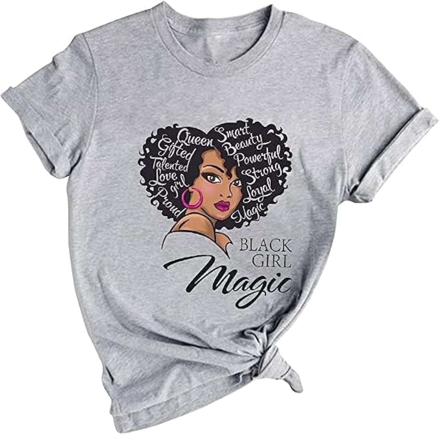 Black History Shirts Awareness Shirts Plus Size Tops for Women Afro American Natural Hair Vintage Melanin Tees - Image 26