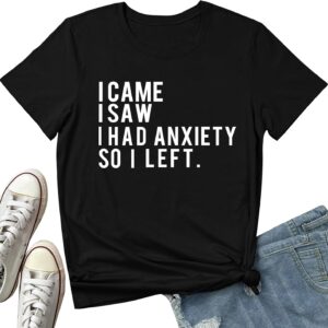 BLACKMYTH Women Cute Tees I Came Graphic T Shirts