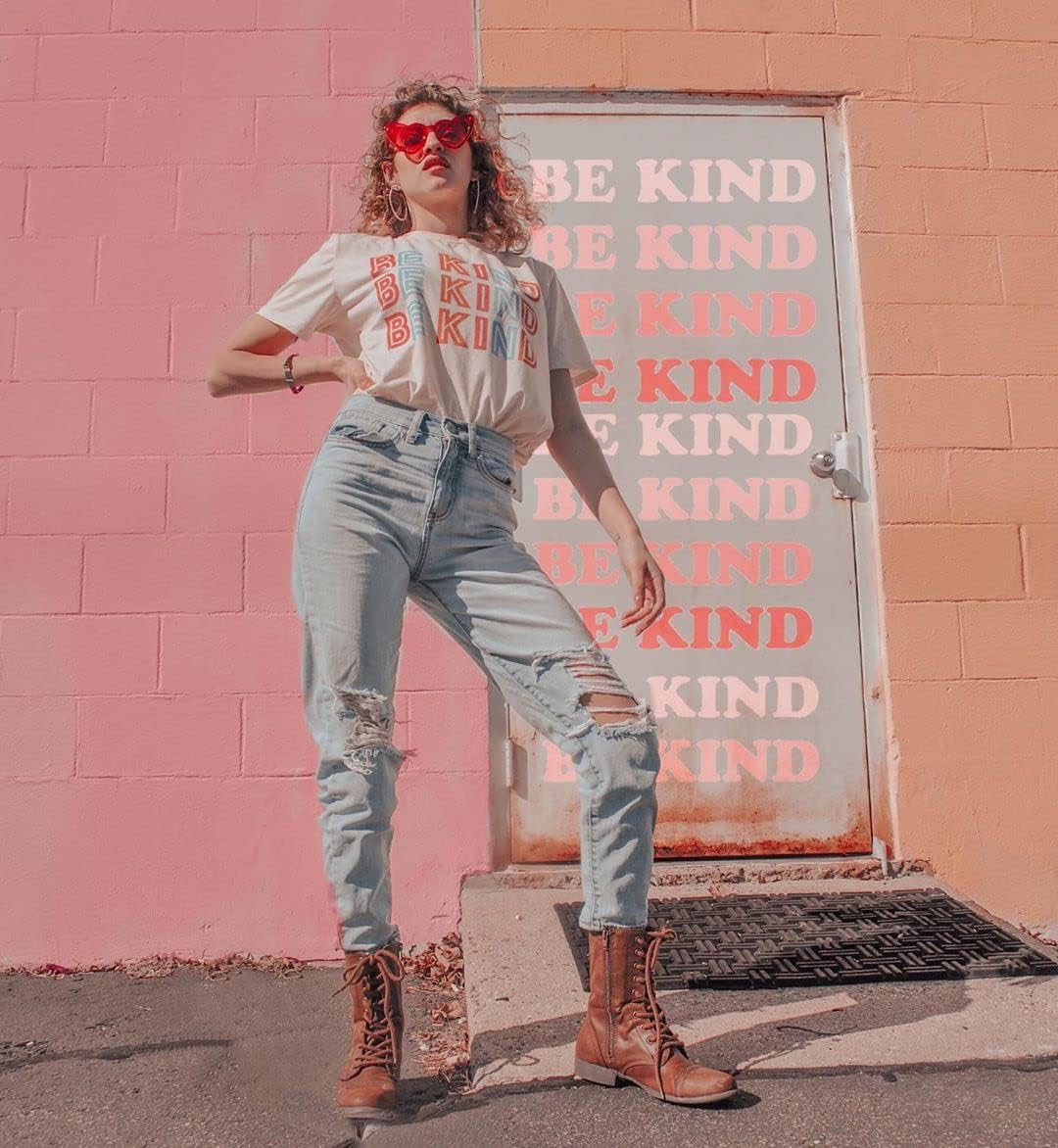 Blooming Jelly Womens Be Kind Shirt Short Sleeve Graphic Tees Loose Fit Tshirts Cute Casual Summer Tops Funny Teacher Outfits - Image 5