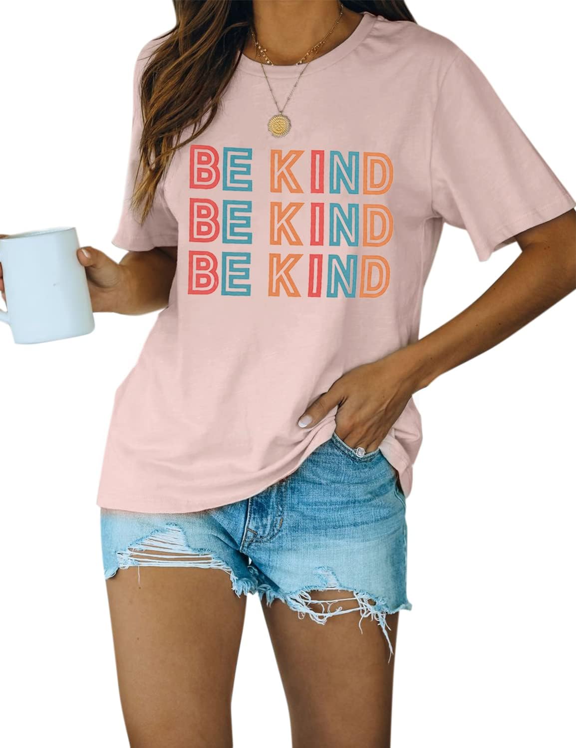 Blooming Jelly Womens Be Kind Shirt Short Sleeve Graphic Tees Loose Fit Tshirts Cute Casual Summer Tops Funny Teacher Outfits - Image 12