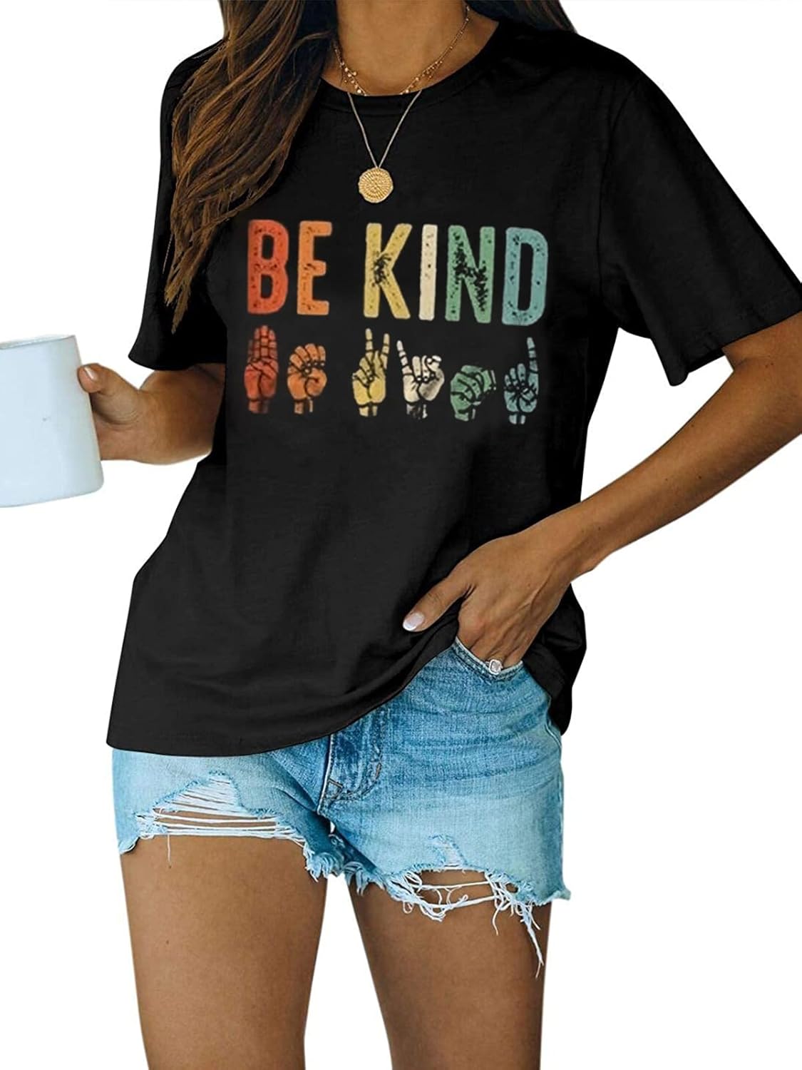 Blooming Jelly Womens Be Kind Shirt Short Sleeve Graphic Tees Loose Fit Tshirts Cute Casual Summer Tops Funny Teacher Outfits - Image 9