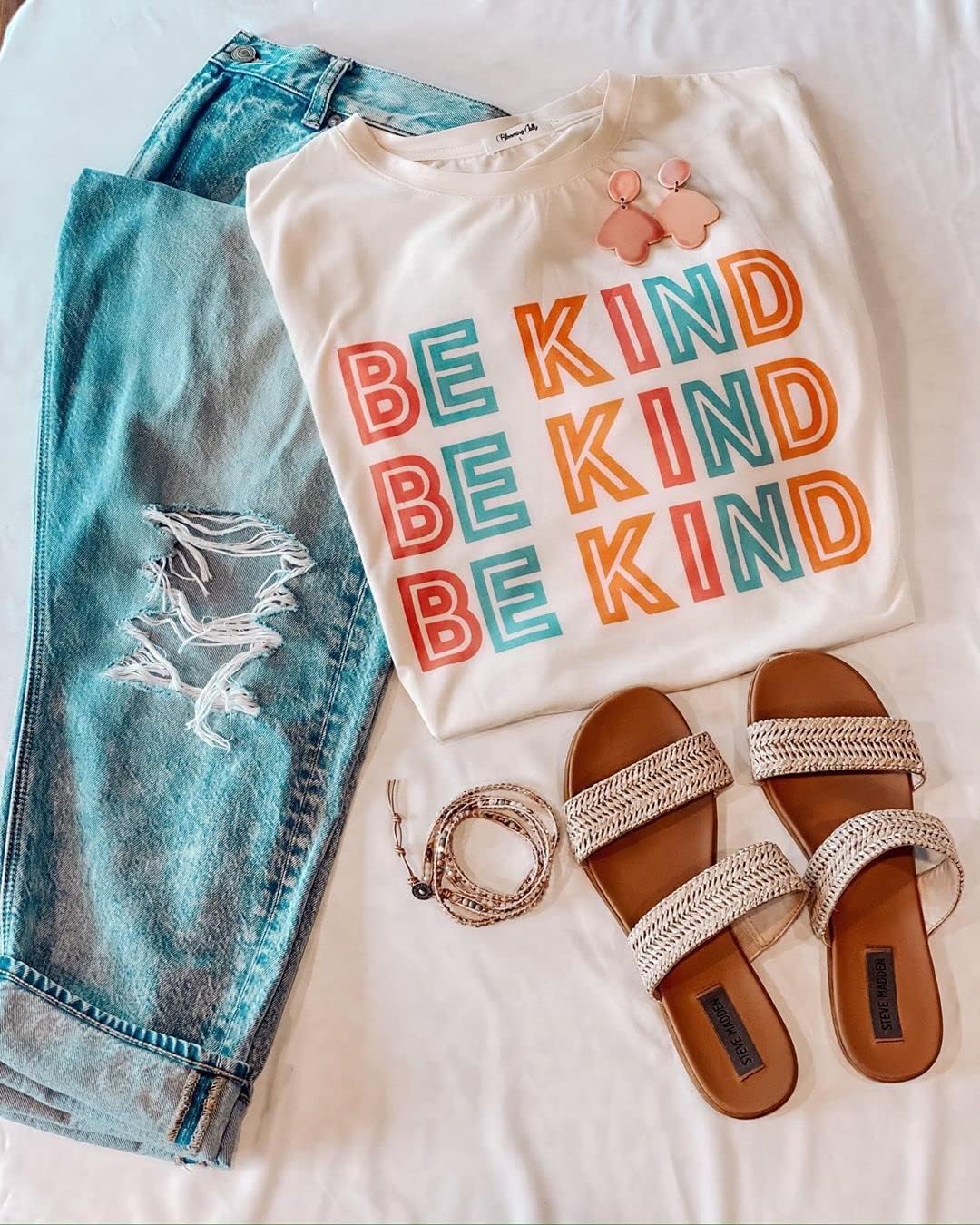 Blooming Jelly Womens Be Kind Shirt Short Sleeve Graphic Tees Loose Fit Tshirts Cute Casual Summer Tops Funny Teacher Outfits - Image 8