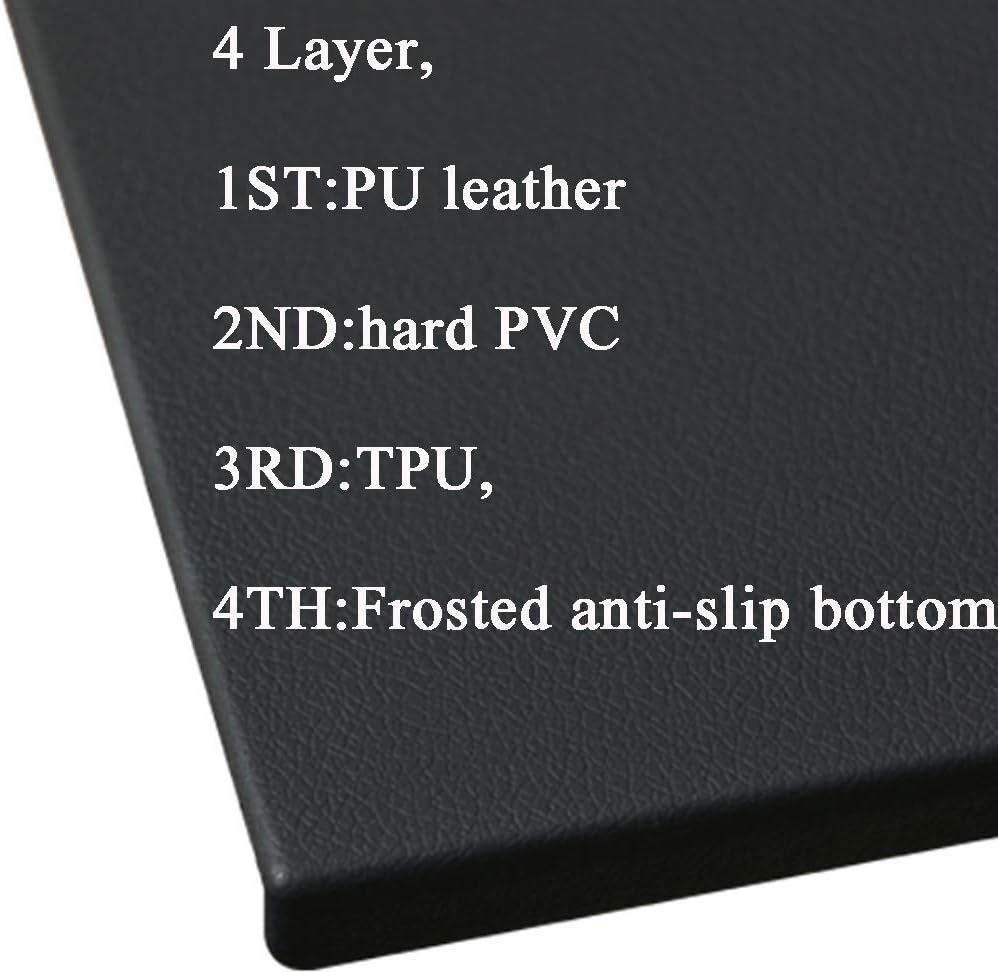 BUBM Office Desk Pad Table Pad Blotter Protector Waterproof PU Surface Mouse Pad Desk Writing Mat No Smell 29.5"x 17.7" with Full Lip - Image 4
