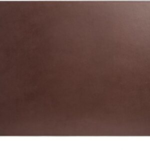 Chocolate Brown Leather 30" x 19" Desk Mat Without Rails