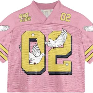 COZYEASE Men's Y2K Mesh V Neck Jersey Shirts Half Sleeve Striped Number Graphic Tees Sports Tops