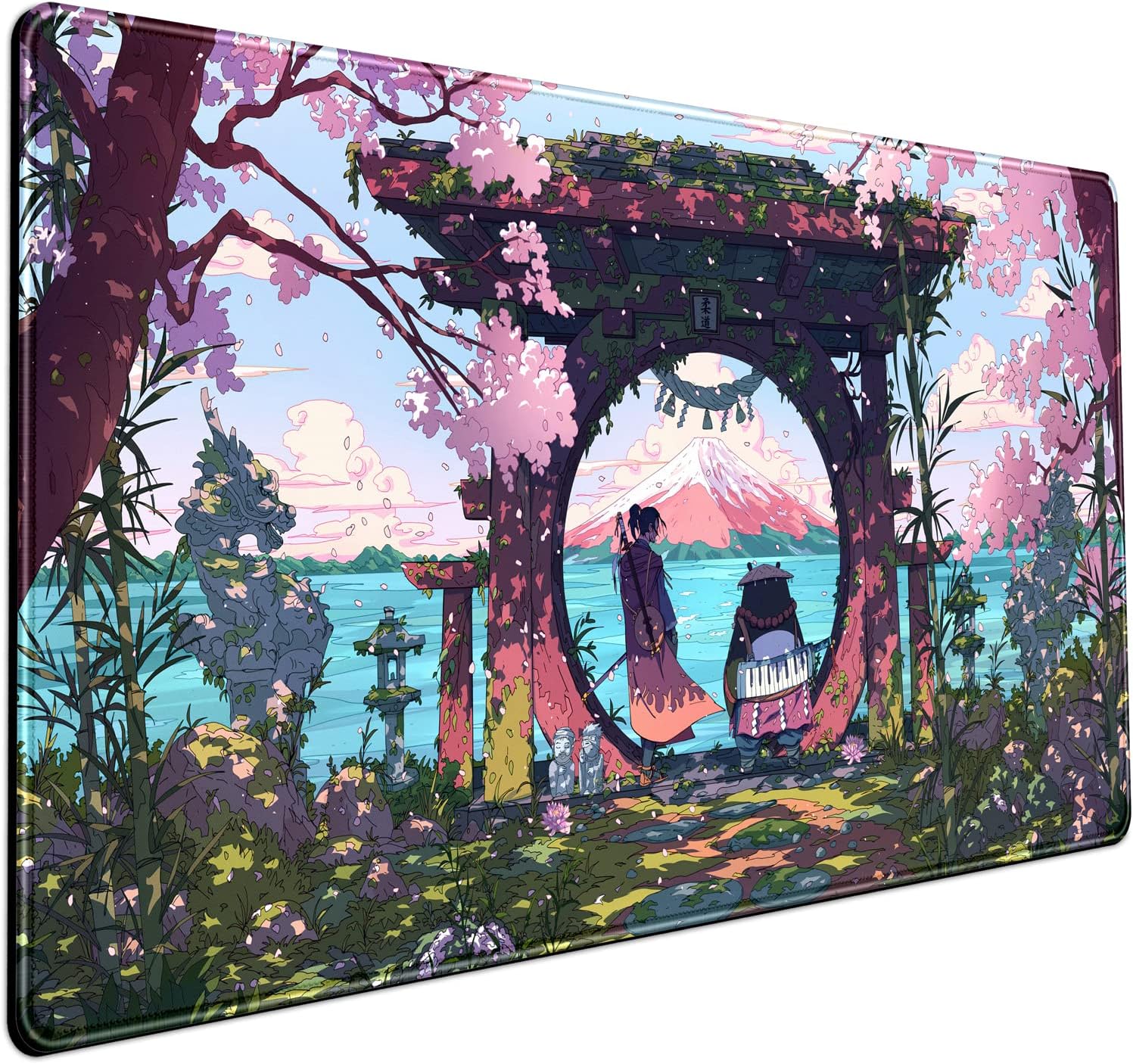 Cute Frog Kawaii Green Desk Decor Mat, Large Gaming Mouse Pad for Computer Keyboard Laptop, Home Office Accessories for Girl (31.5x15.7 in)-with Stitched Edges Pad - Image 18