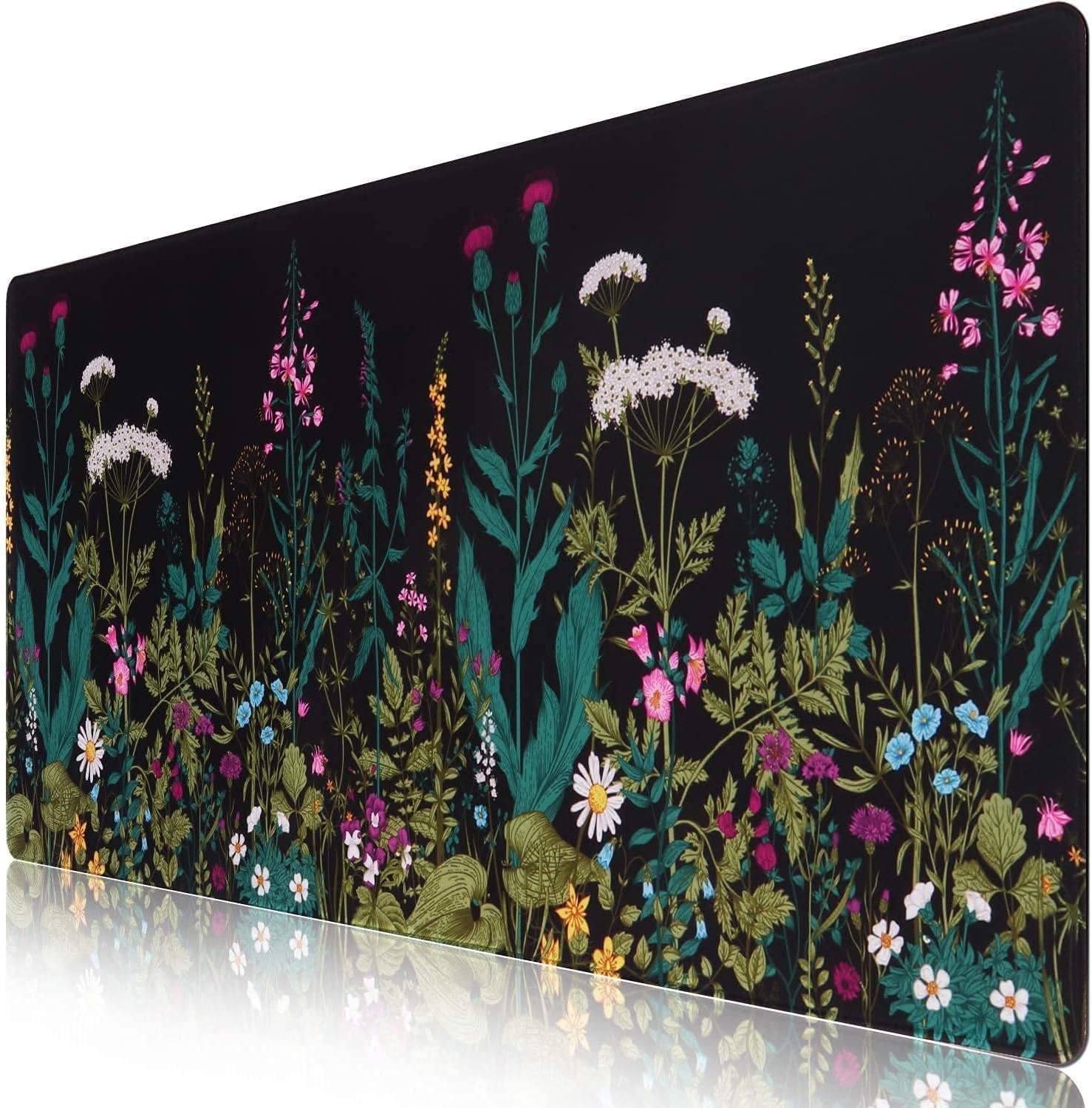 Cute Frog Kawaii Green Desk Decor Mat, Large Gaming Mouse Pad for Computer Keyboard Laptop, Home Office Accessories for Girl (31.5x15.7 in)-with Stitched Edges Pad - Image 2