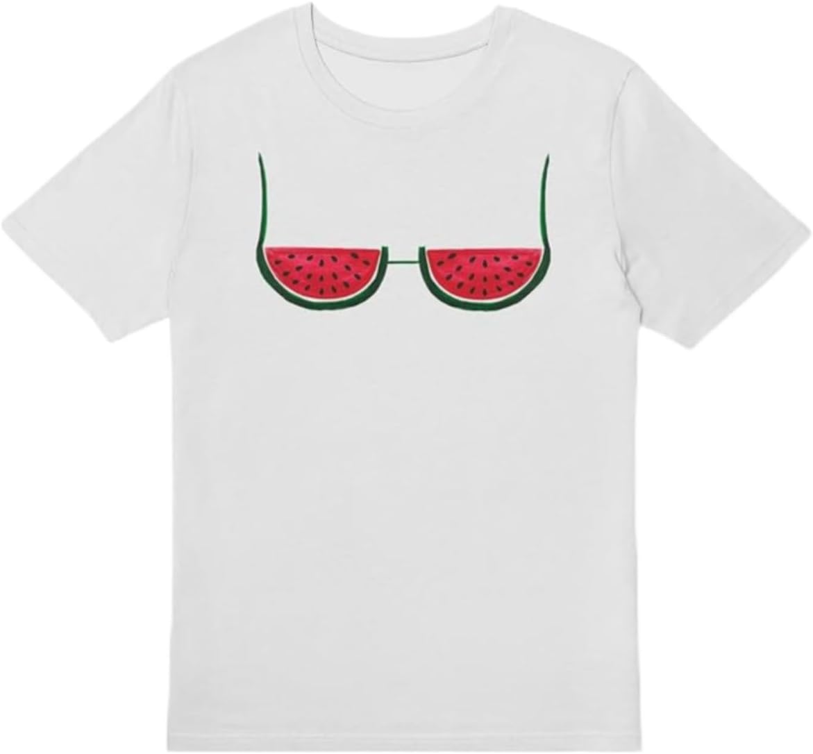 Cute Strawberry Beach Shirts Oversized Graphic Tees Women Short Sleeve Y2k Summer Tops 2000s Aesthetic Preppy Clothes - Image 22