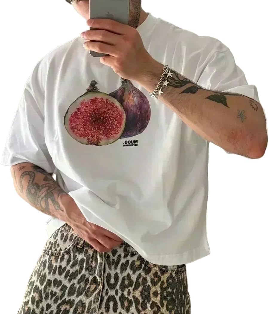 Cute Strawberry Beach Shirts Oversized Graphic Tees Women Short Sleeve Y2k Summer Tops 2000s Aesthetic Preppy Clothes - Image 4