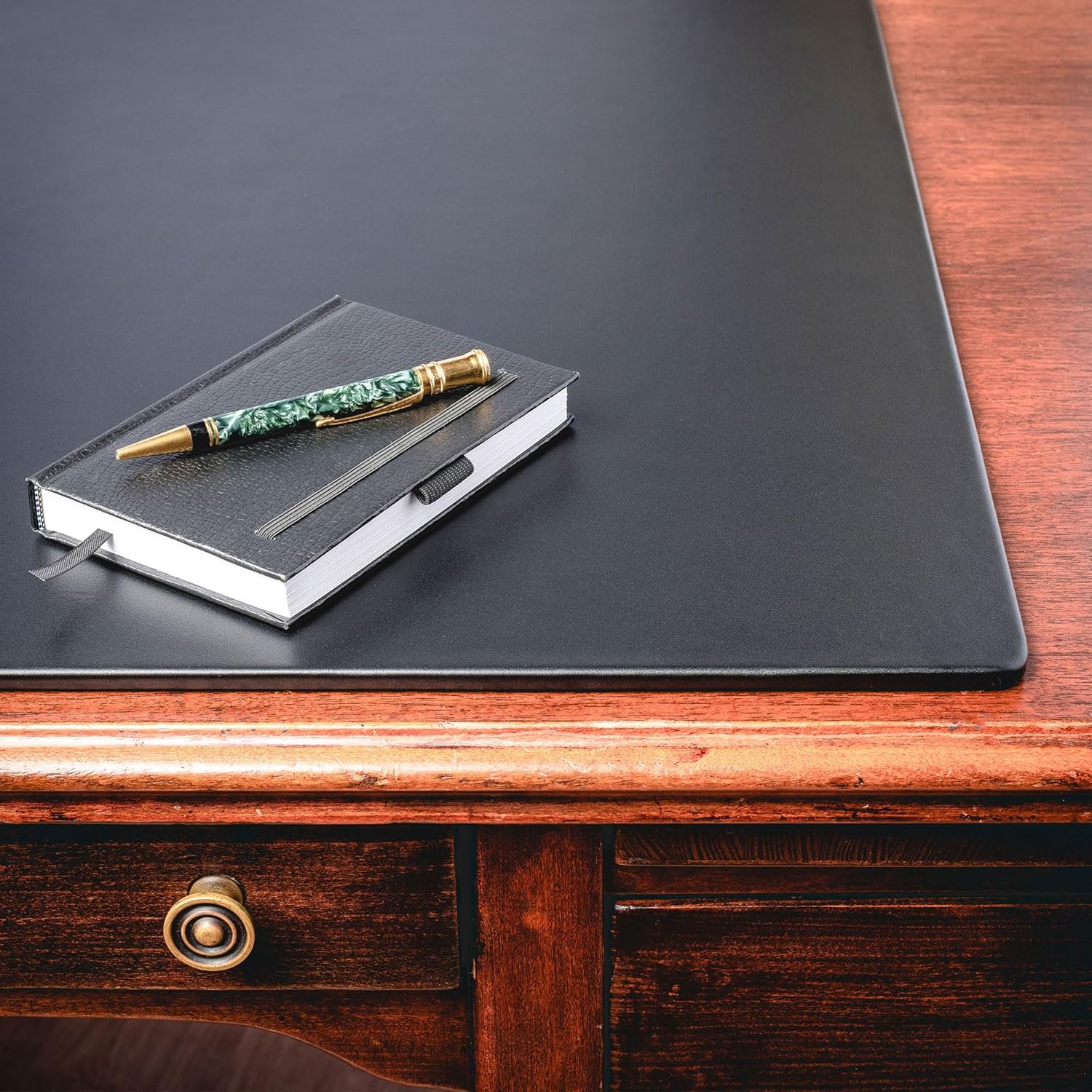 Dacasso 30" x 12.5" Classic Black Leather Keyboard/Mouse/Gaming Desk Mat - Luxury Executive Desk Surface Protector & Essential Office Decor - Image 5