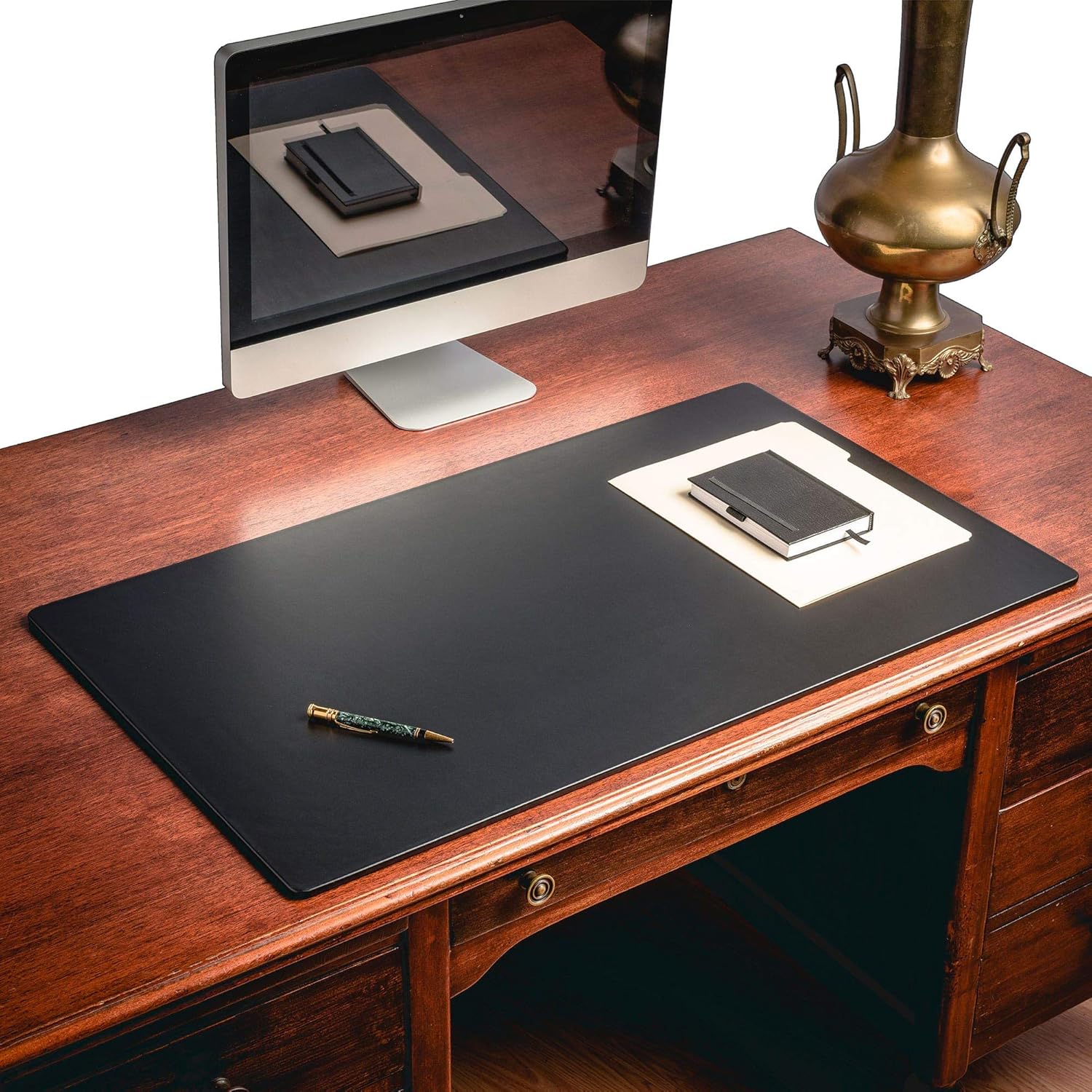 Dacasso Classic Leather Mat Desk pad, 38" x 24", Black - Image 3