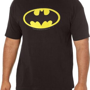 DC Comics Men's Batman Basic Logo Black