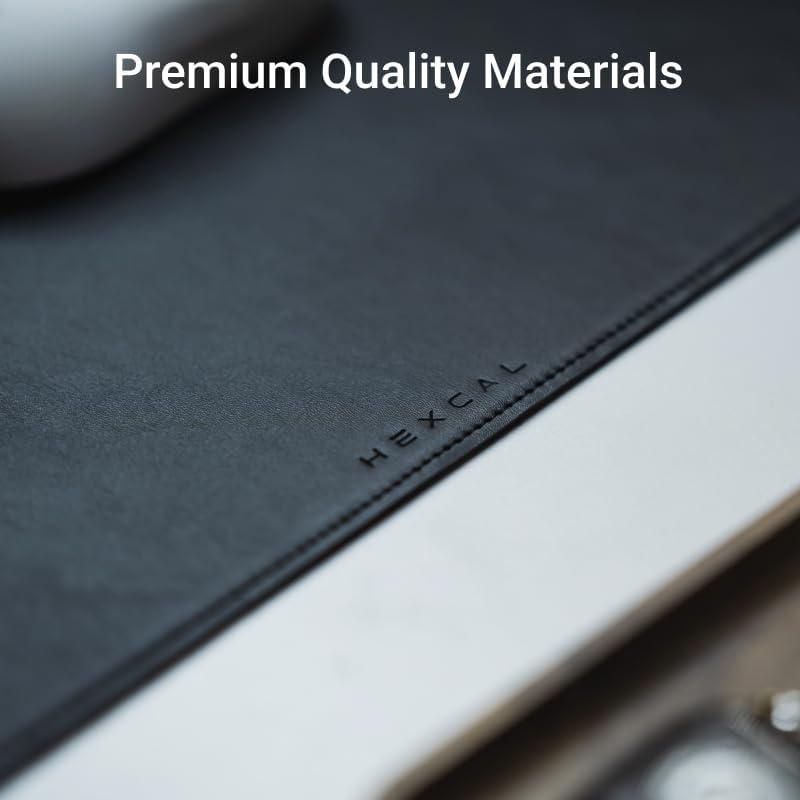 Desk Mat Bundle, Wrist Rest, Office Desk Pad, Large Mouse Pad, Anti-Slip Waterproof Gaming Mouse Pad, Vegan Leather, Desk Writing Pad for Office and Home, Black (31.5” x 15.7” x 0.14”) - Image 7