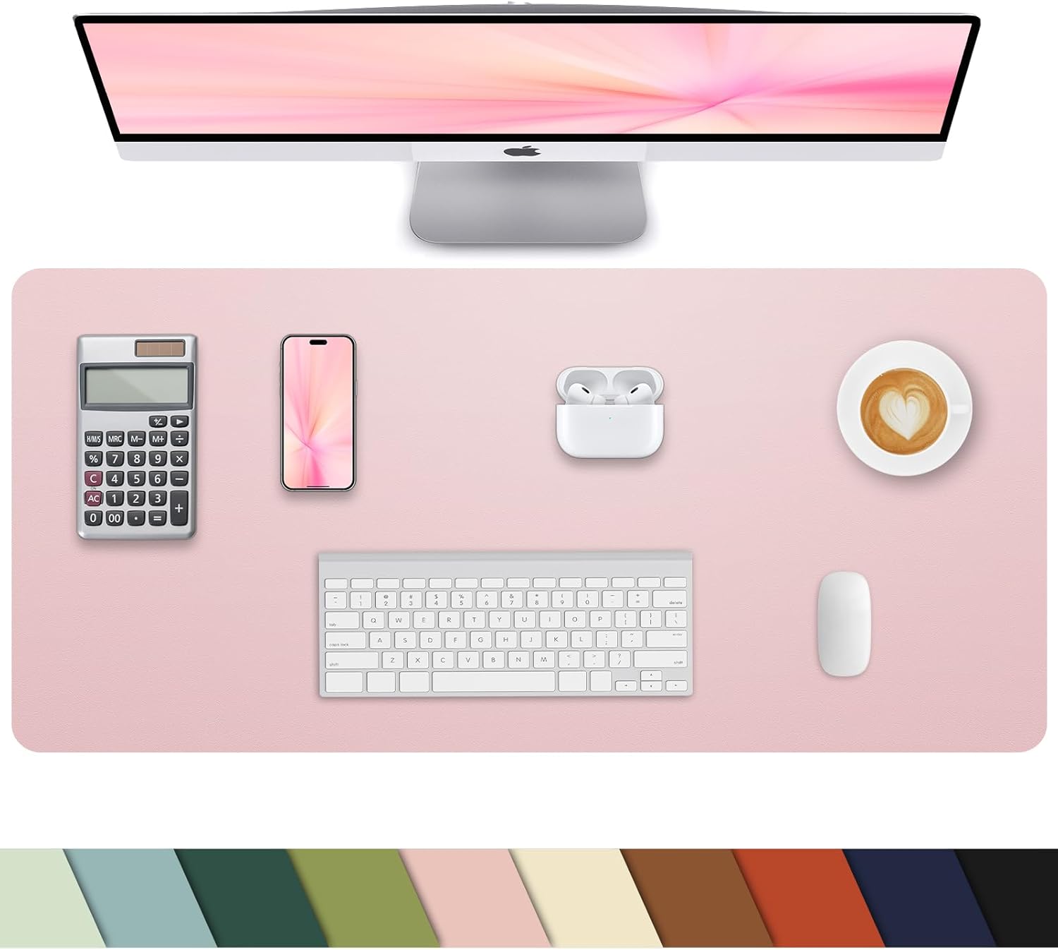 Desk mat Large, Leather Desk Pad Protector,Office Desk Mat,Mouse Pad, Non-Slip Desk Blotter, Laptop Desk Pad, Waterproof Desk Writing Pad for Office&Home (Dark Green, 48" x 24") - Image 27