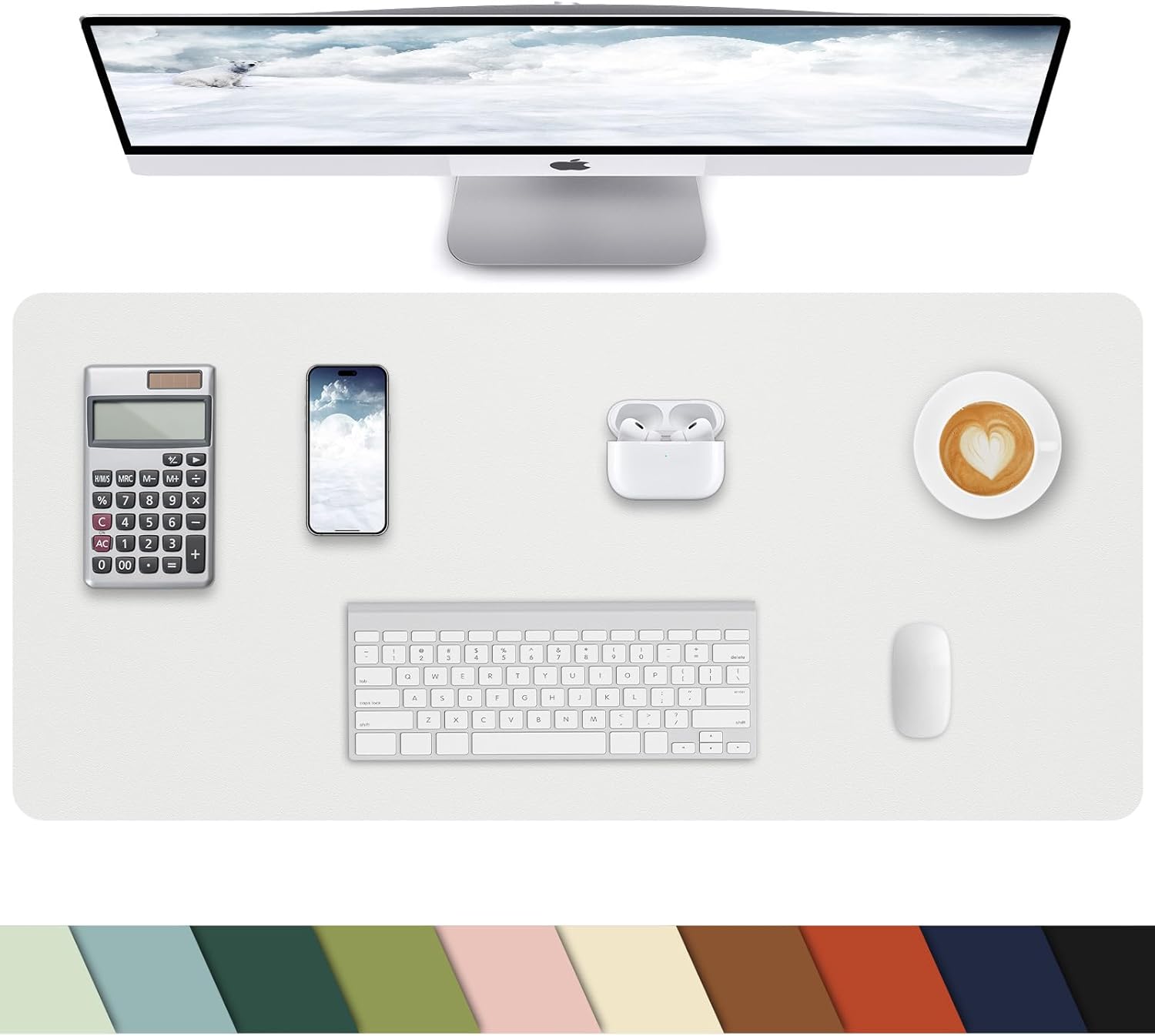 Desk mat Large, Leather Desk Pad Protector,Office Desk Mat,Mouse Pad, Non-Slip Desk Blotter, Laptop Desk Pad, Waterproof Desk Writing Pad for Office&Home (Dark Green, 48" x 24") - Image 12