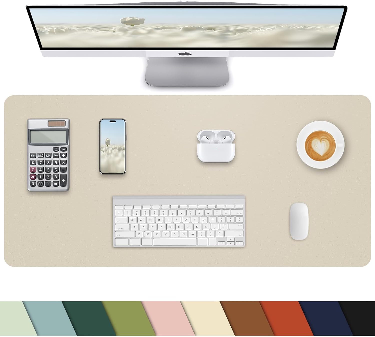 Desk mat Large, Leather Desk Pad Protector,Office Desk Mat,Mouse Pad, Non-Slip Desk Blotter, Laptop Desk Pad, Waterproof Desk Writing Pad for Office&Home (Dark Green, 48" x 24") - Image 26