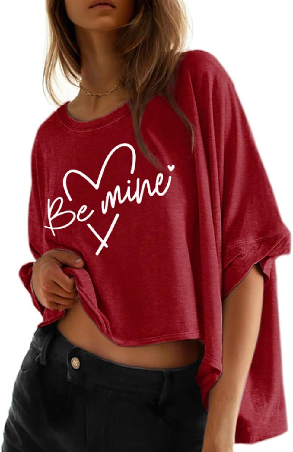 Dokotoo Summer Shirts 2025 Womens Solid T Shirts for Women Loose Oversized Tops Basic Tee - Image 29