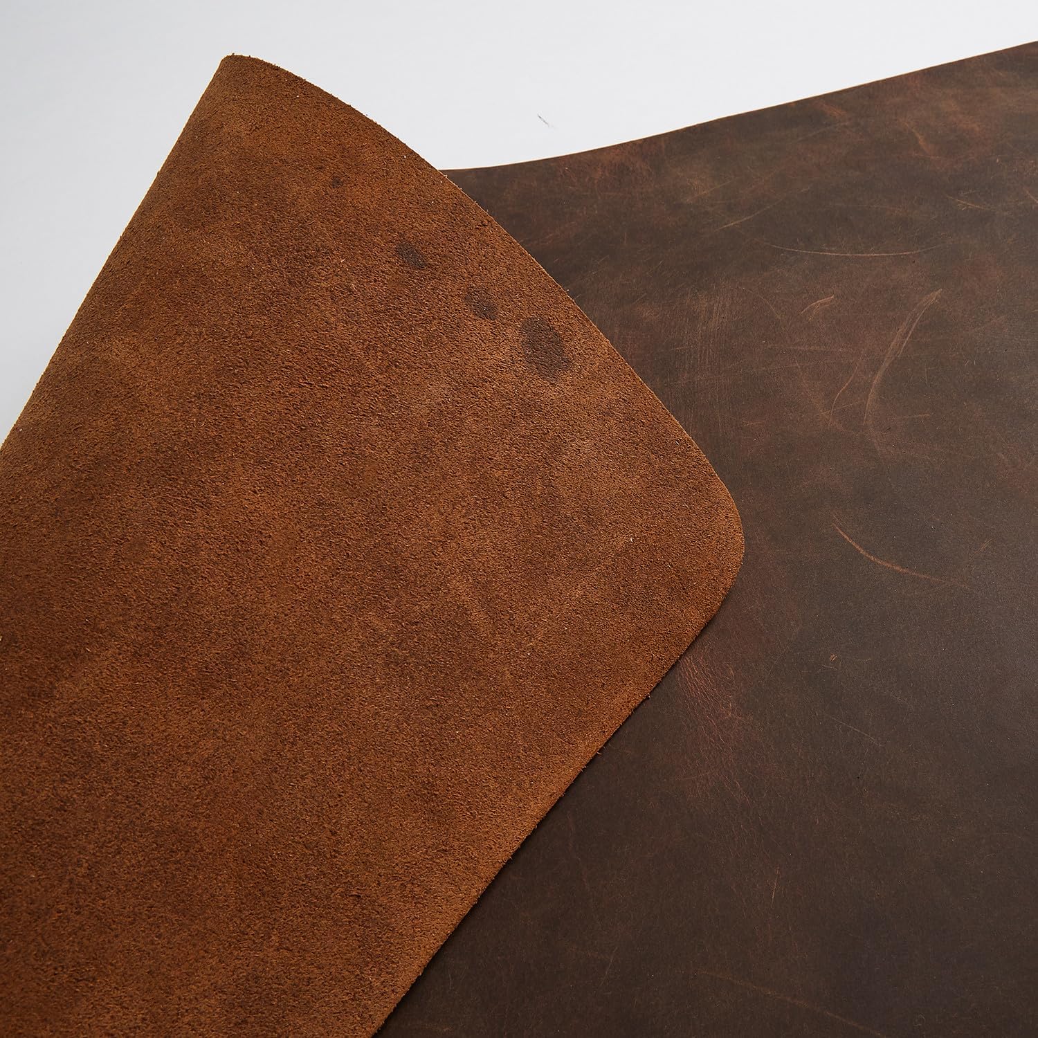 Full Grain Leather Desk Pad Protector,36''x17''Large Genuine Leather Desktop Blotter Mats for Keyboard and Mouse, Big Desk Writing Pad for Office\/Home\/Work\/Game -Brown (Brown, 36''x17'') - Image 2