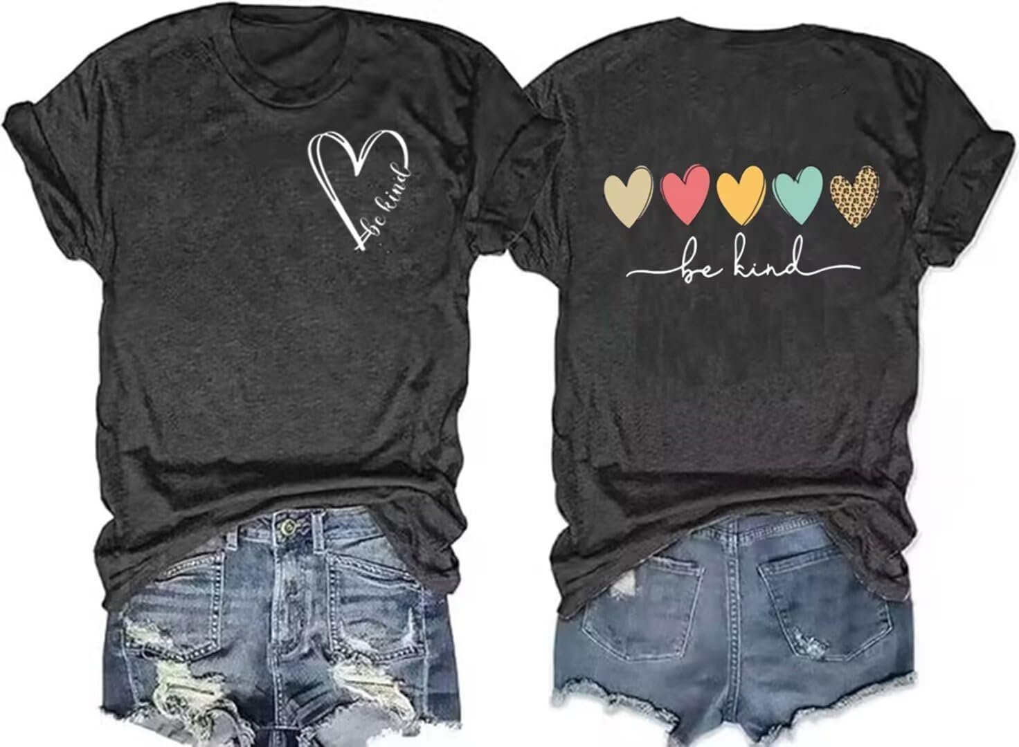 GEKYKOC Moon and Sun Shirts for Women Vintage Graphic Tshirt Mountain Hiking Short Sleeve Tees Vacation Funny Shirt - Image 9