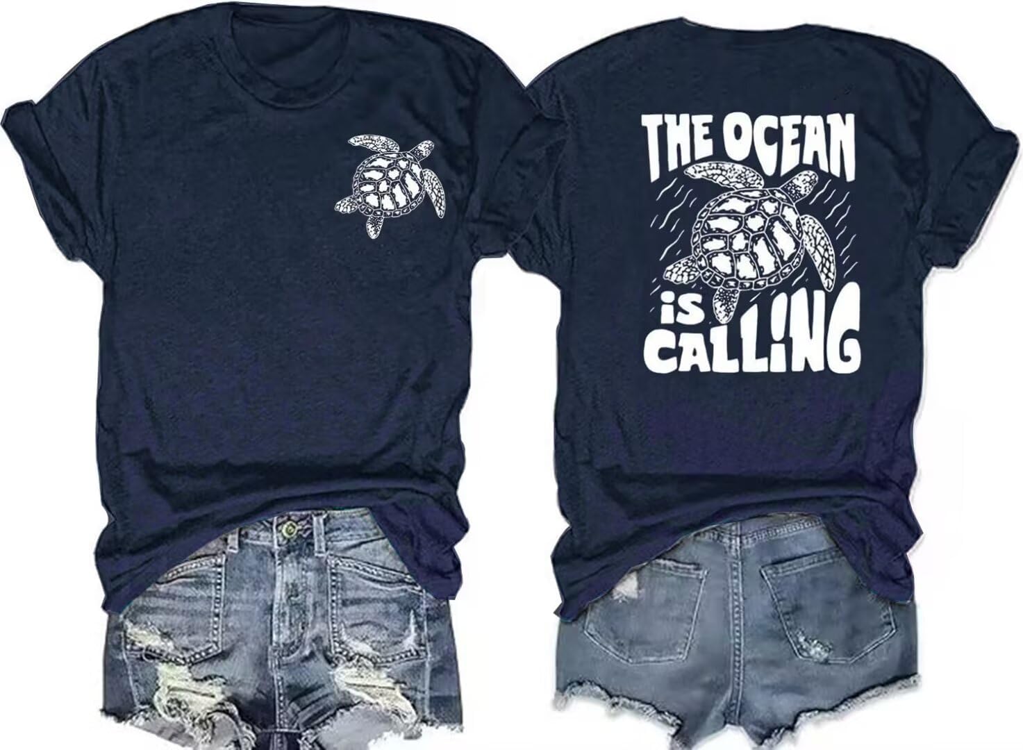 GEKYKOC Moon and Sun Shirts for Women Vintage Graphic Tshirt Mountain Hiking Short Sleeve Tees Vacation Funny Shirt - Image 11