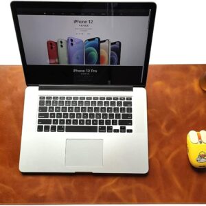 Genuine Leather Large Desk Pad Protector, Office Desk Mat, Mouse Pad, Non-Slip Leather Desk Blotter, Laptop Desk Pad, Desk Writing Pad for Office and Home (24''x16'', Yellow Tan Antique)